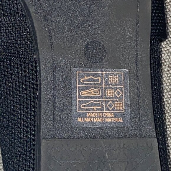 Nanette Lepore knit maryjane Black Pointed Toe Flats shoes Bow Detail 7.5 - Picture 9 of 9